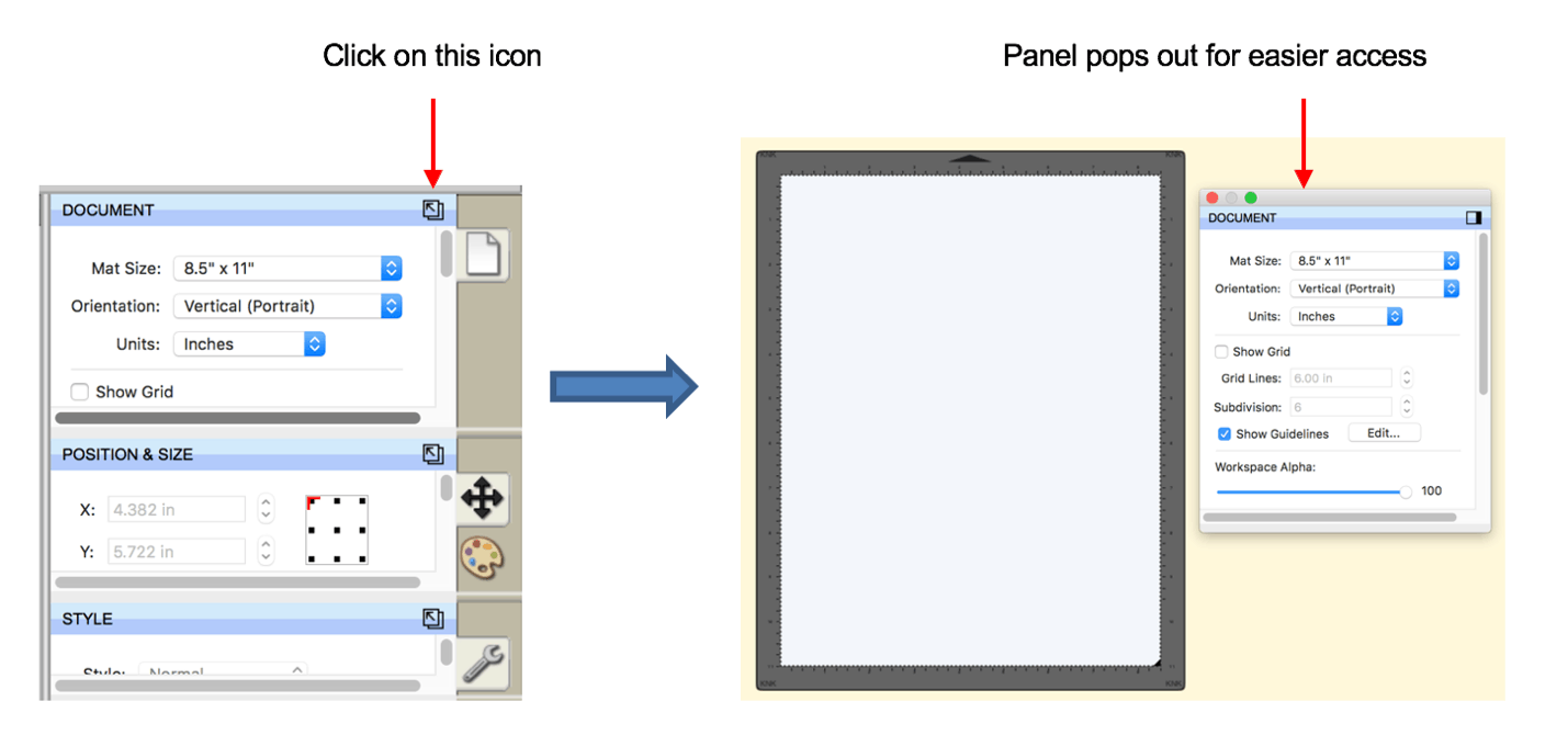 SCAL5 pop-out panels