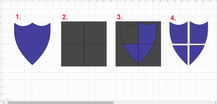 Cut Shape Into Multiple Pieces in Design Space