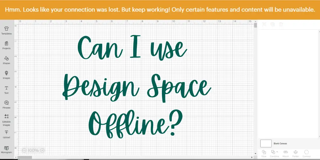 can i sue design space offline text on design space background